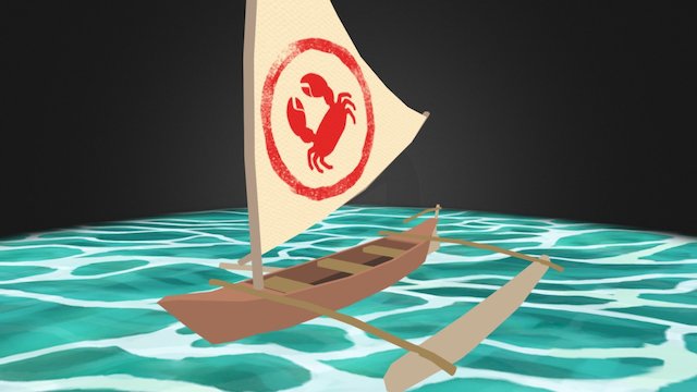 Polynesian Boat 3D Model