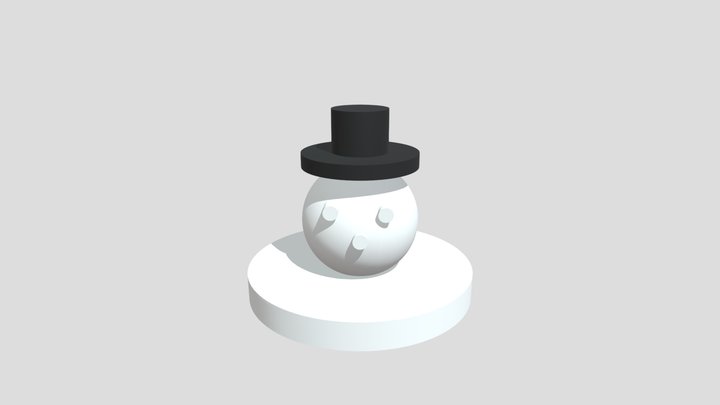 Melting Snowman v6 3D Model