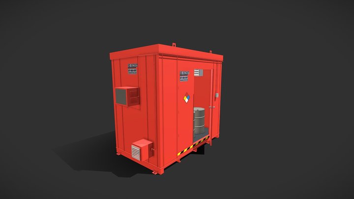 1006 Hazmat Storage Unit 3D Model