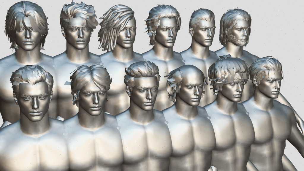 Realtime male Fashion Hair collection 07