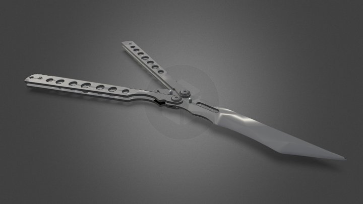 Butterfly knife 3D Model