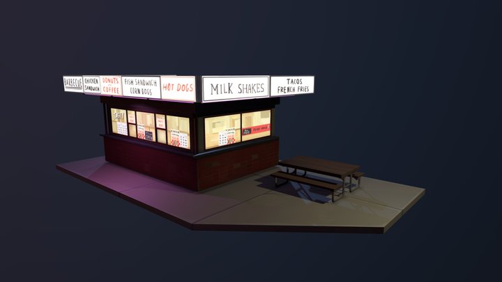 Food Stand 3D Model