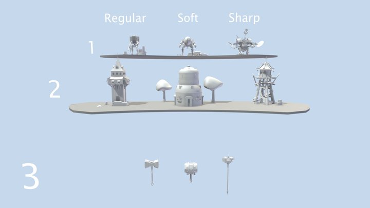 XYZ_DraftPunk4_HW3_Silhouettes 3D Model