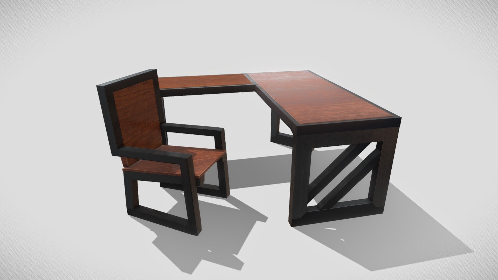 Table and chair in loft style