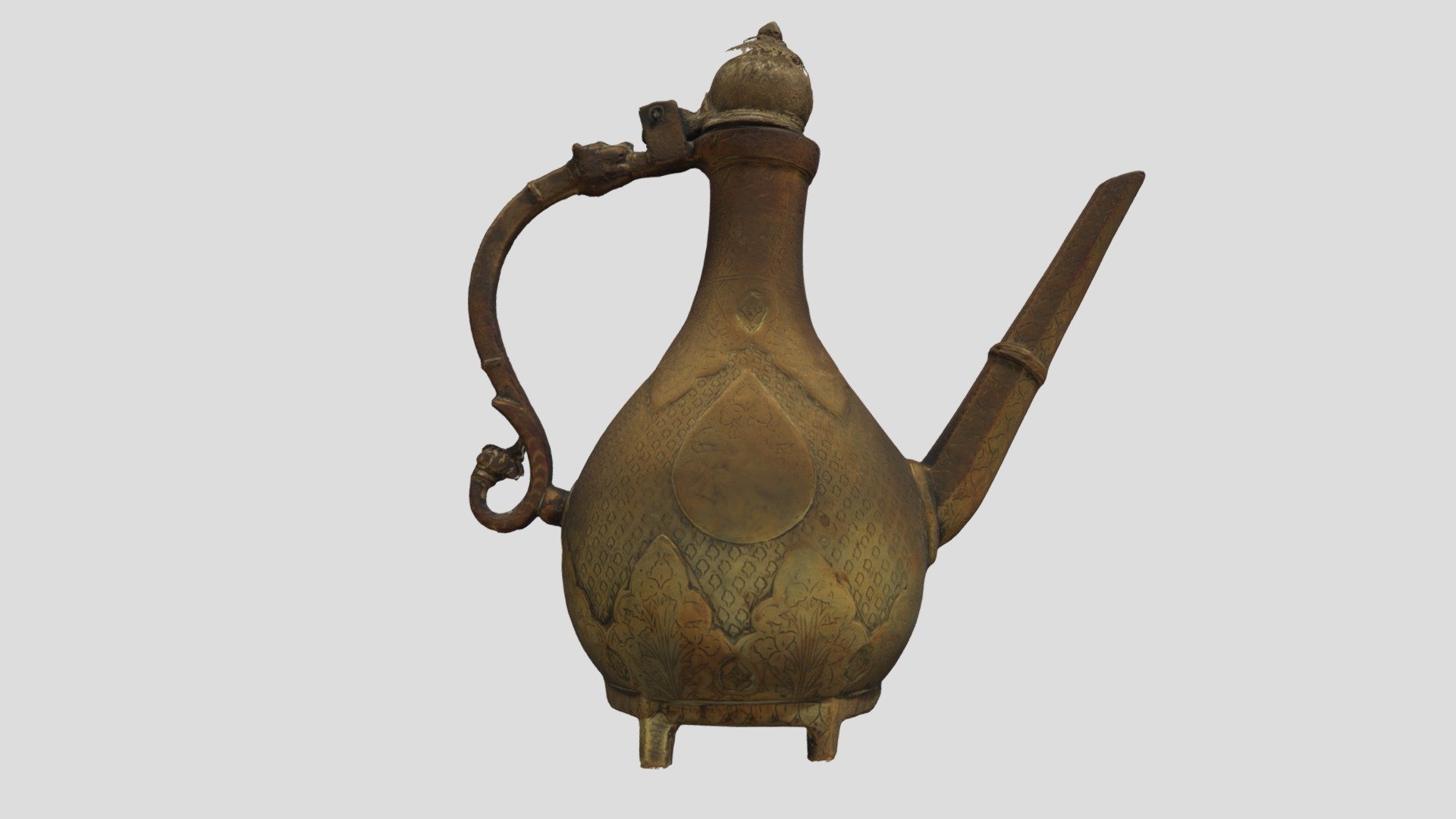 Mughal Brass Ewer - Download Free 3D model by St. Cloud State ...