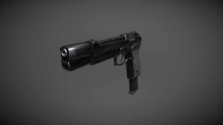 Beretta 92 Custom 3D Model
