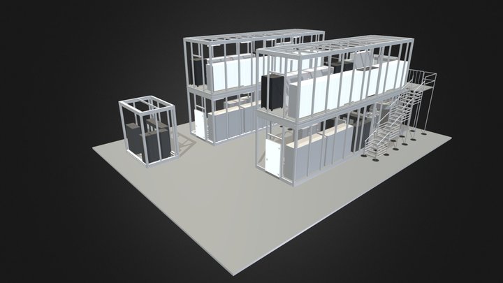 2.4MW Power Train - Stacked 3D Model