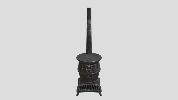 Old weathered stove 3D Model