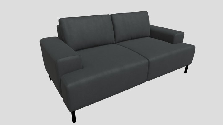 Dark Grey Sofa 3D Model