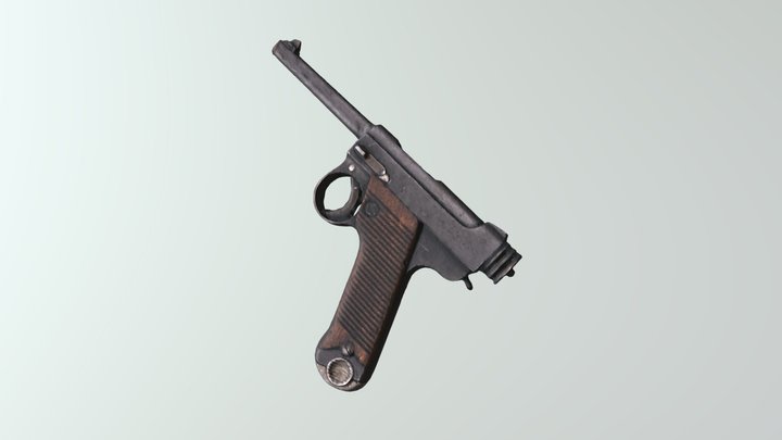 Japan Nambu Pistol 3D Model