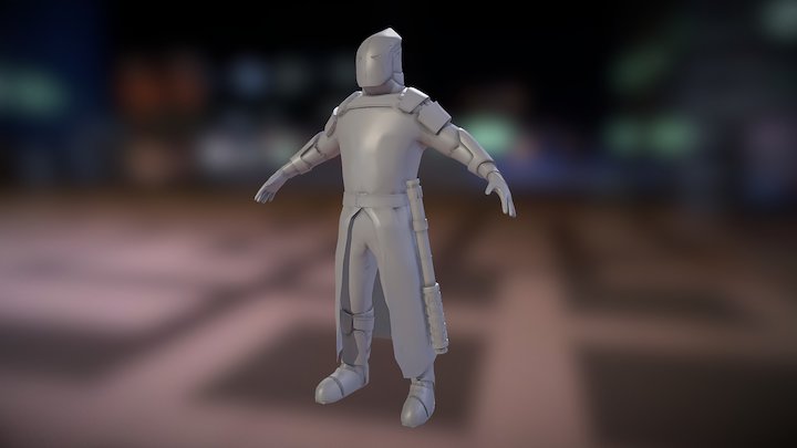 Futuristic Soldier game-ready model 25k polys 3D Model