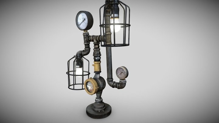 Lampe Industrial Retro - Industrial retro lamp 3D Model