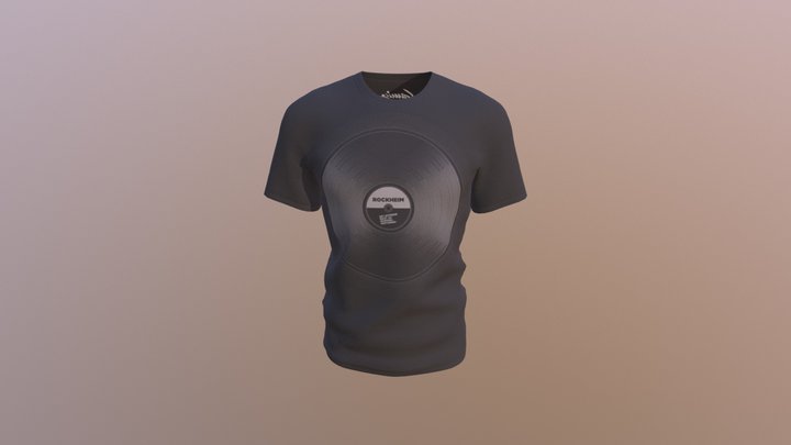 Camisa - T-shirt_Rockheim_LP 3D Model