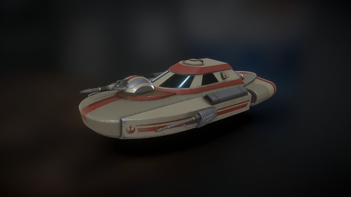 Star Wars - Rebel Combat Speeder 3D Model
