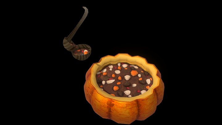 25. Pumpkin Stew (color vers) 3D Model