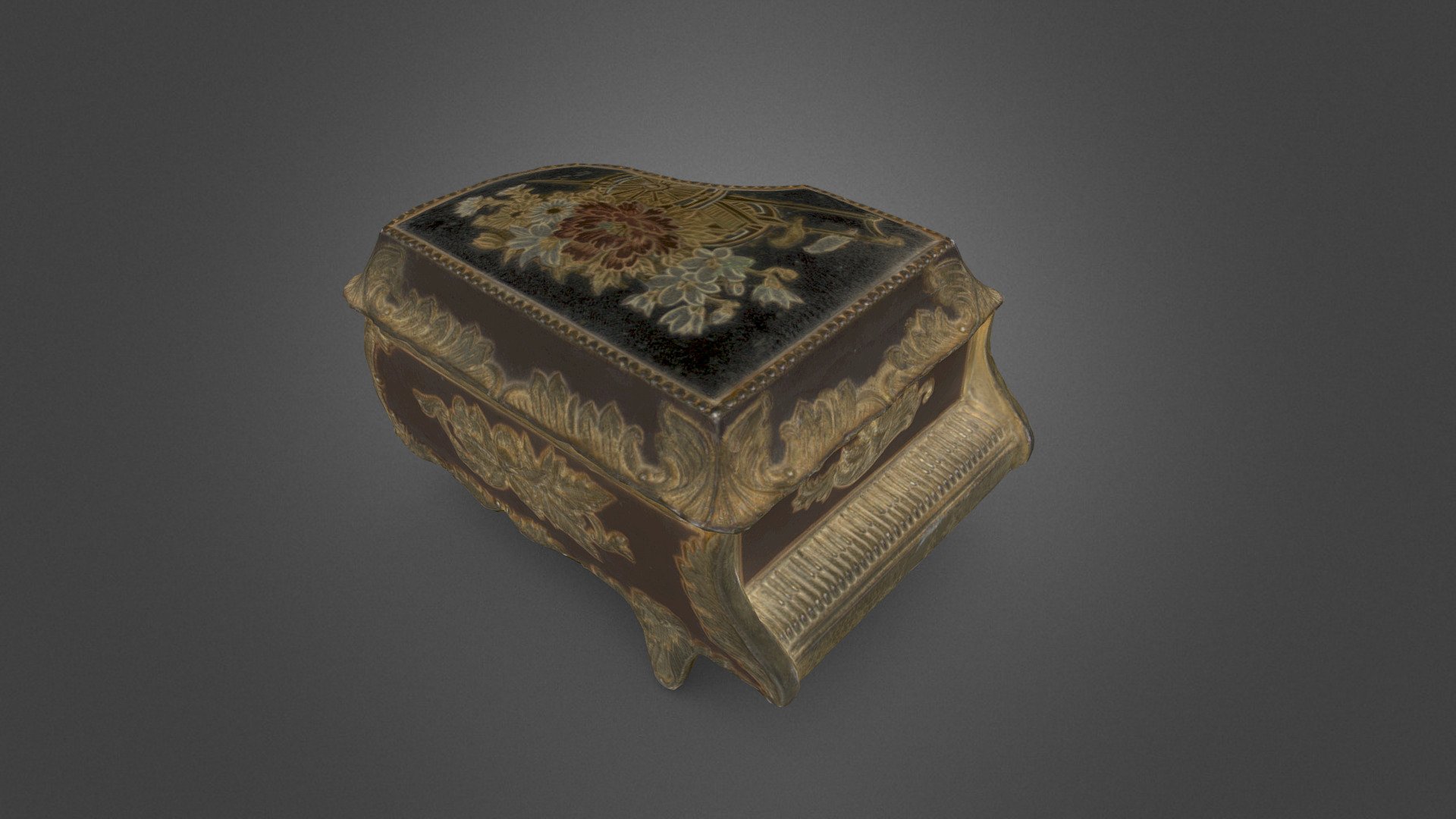 Art of Chokin Vintage Piano Music Box