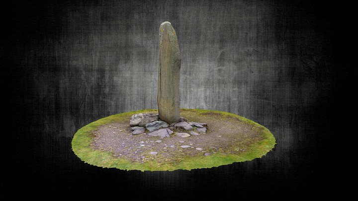 Ogham Stone at Darrynane Beg. 3D Model