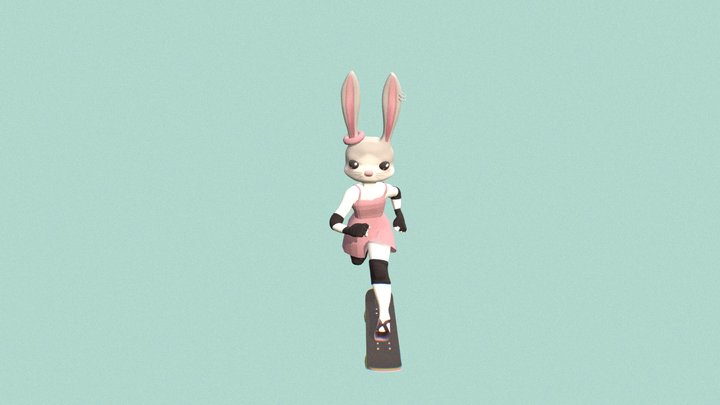 conejita skater 3D Model