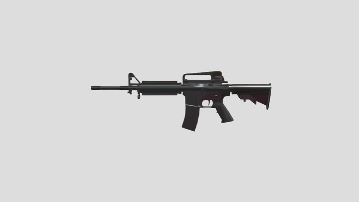 M4A1 FREE FIRE GUN MODEL 3D Model