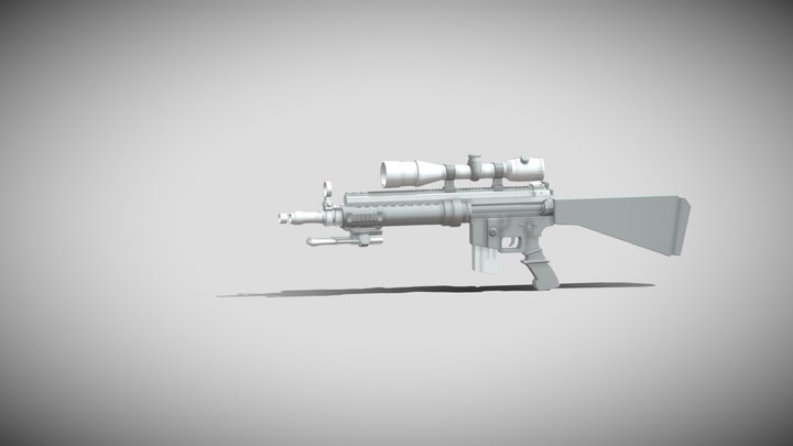 3rd Person View MK12 - High Poly Gun 3D Model