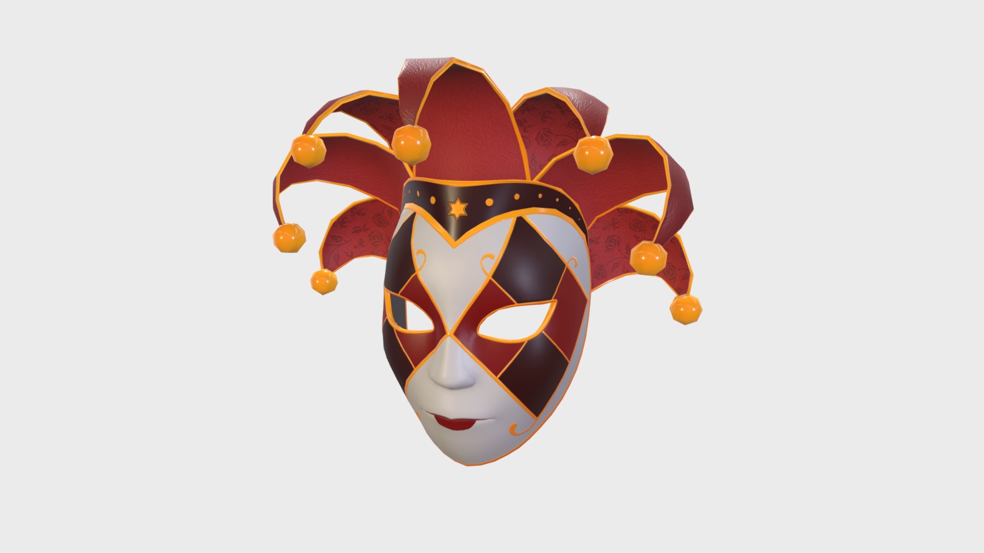 3D model Venetian Mask - This is a 3D model of the Venetian Mask. The 3D model is about a cartoon of a dog.