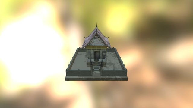 สิมวัดหงษาราม บ้านนาหาด 3D Model