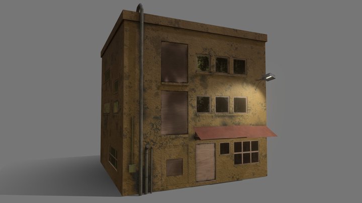 Abandoned House Horror Environment 3D Model