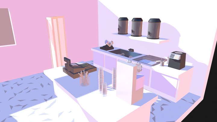 Bubble Tea Shop 3D Model