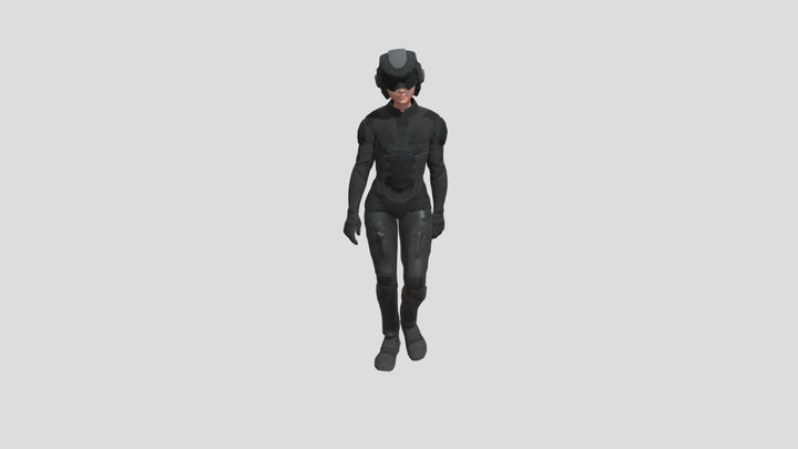 Ragazza Walk In Circle 3D Model