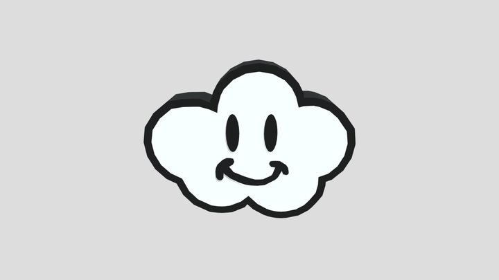 cloud badge 3D Model