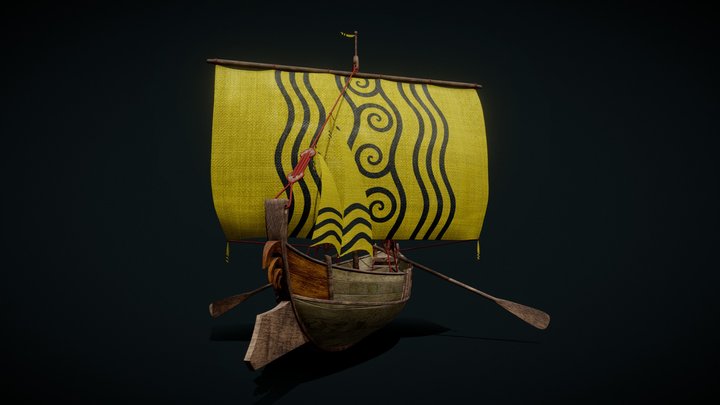 Fantasy Fishing Boat – Kostenloses 3D-Modell STL