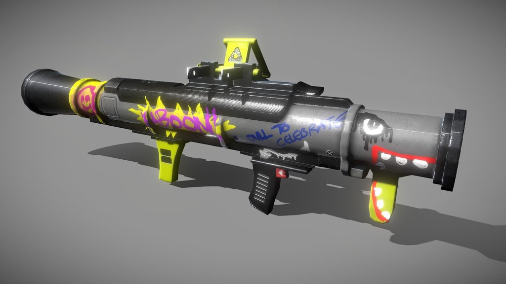 Bazooka/ Rocket Launcher Low Poly — low-poly sci-fi 3D model by Shaz