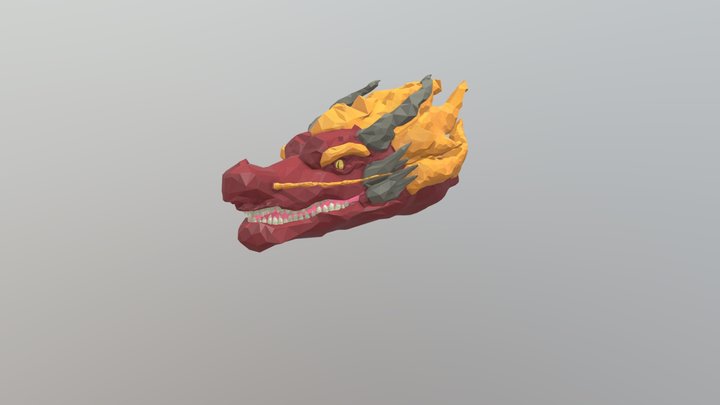Low Poly Chinese Dragon 3D Model