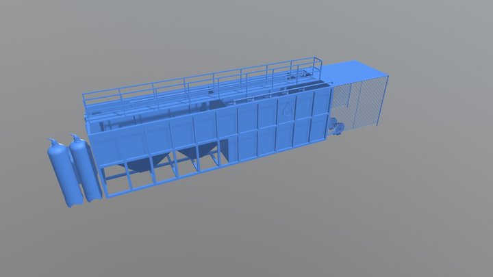 waste water treatment package 3D Model