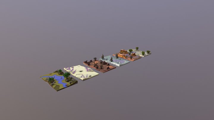 6 Practice arenas | [125х70] 3D Model
