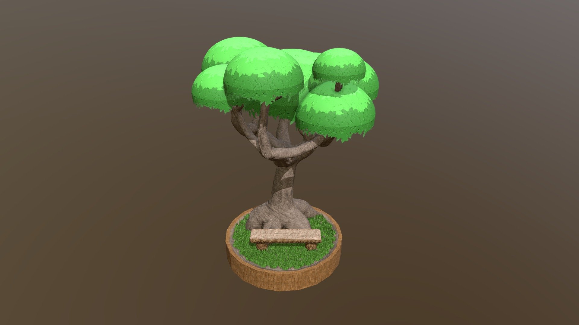 Stylized tree diorama - Download Free 3D model by TheCrownLP99 [bf80910 ...