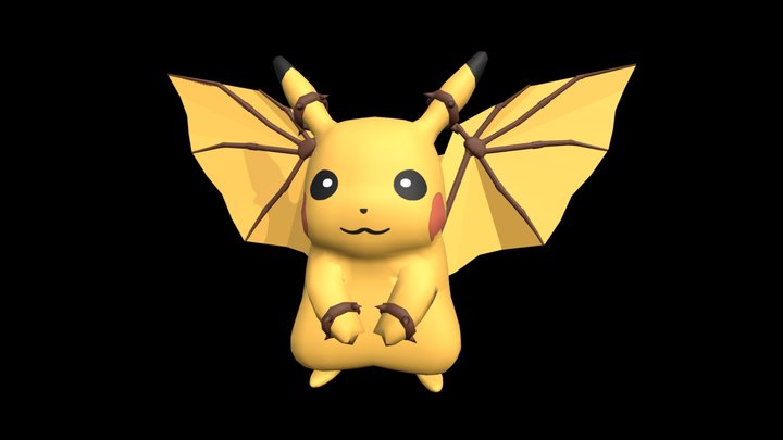 Dragon Type Pikachu Concept 3D Model