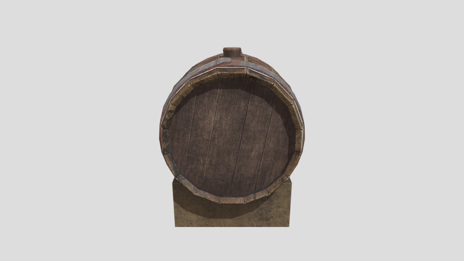 Old beer barrel Download Free 3D model by Kykyro