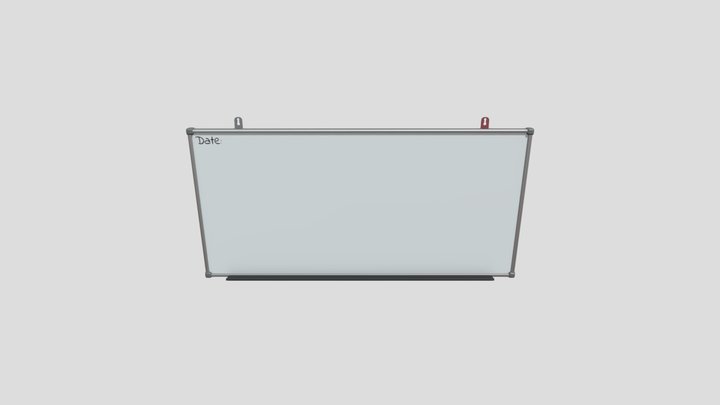 WHITEBOARD LOW POLY 3D Model
