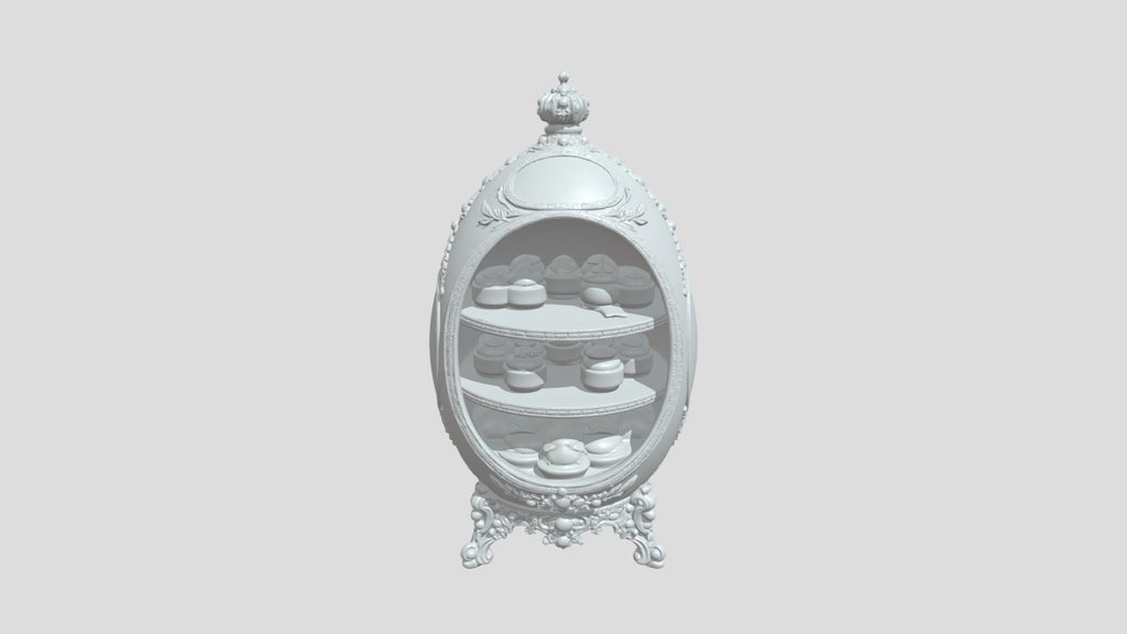 ornate pink jeweled display cabinet