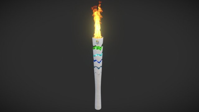 En 5 Minutes - Torche Olympique Rio 2016 3D Model