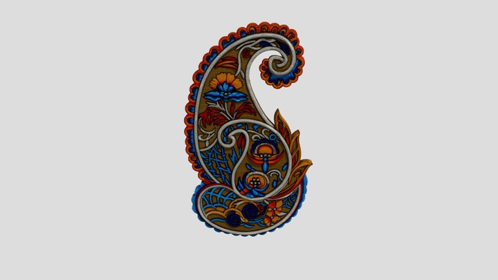Paisley Bloom texture_ Botejegheh – Modèle 3D gratuit STL