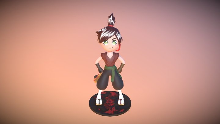 Tanukiboi version 2 ฅ(•ㅅ•❀)ฅ (Stacked_UV-shells) 3D Model