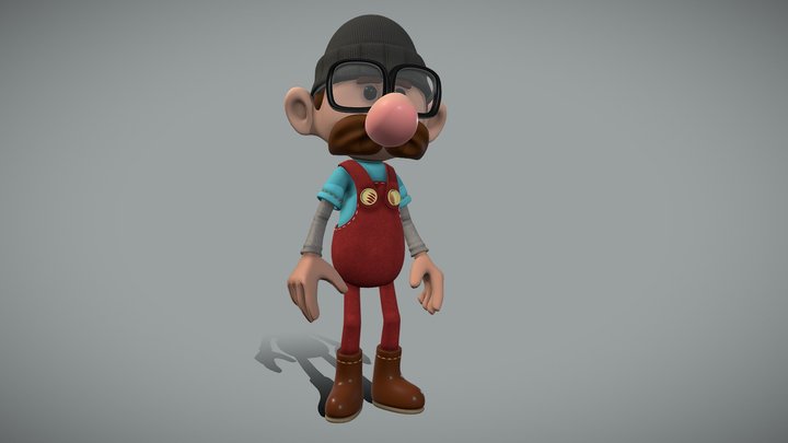 Toon Dockworker 3D Model