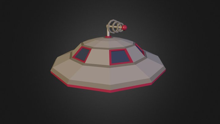Low poly UFO 3D Model