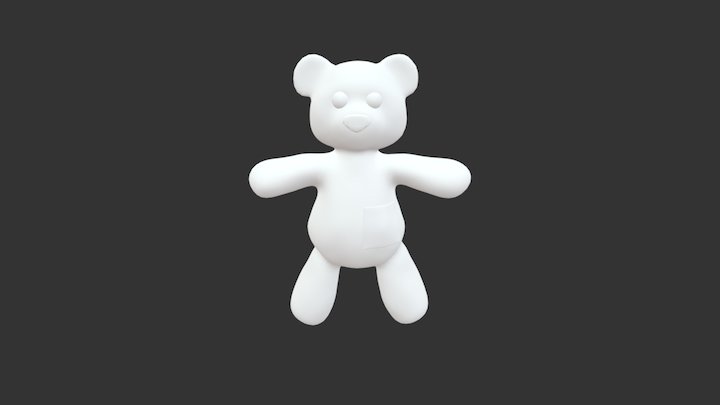 Low Poly Teddy Bear 3D Model