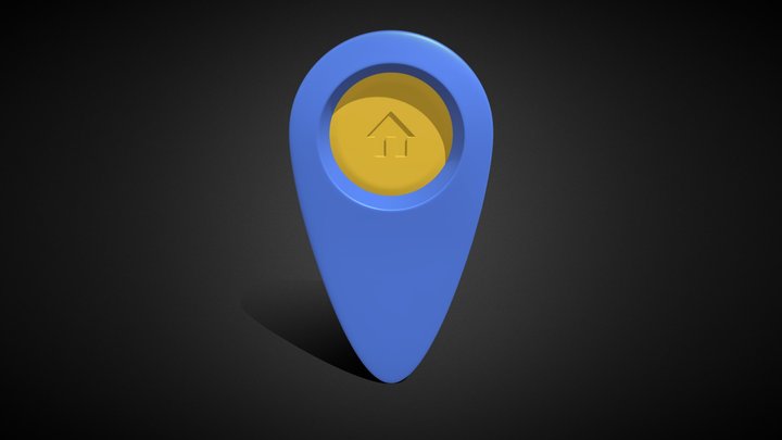 Geolocation icon Low-poly 3D model 3D Model