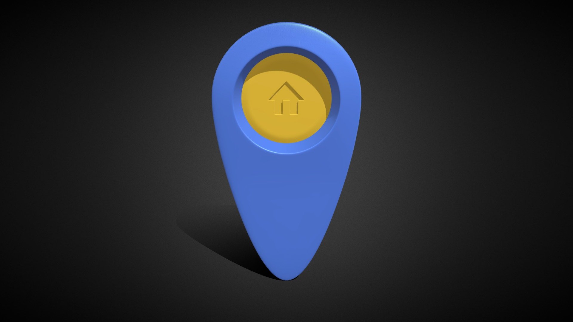 Geolocation icon Low-poly 3D model