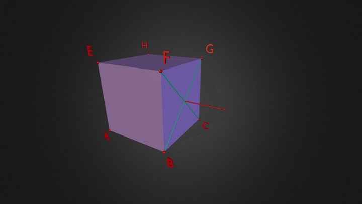 Droite orthogonale à un plan 3D Model