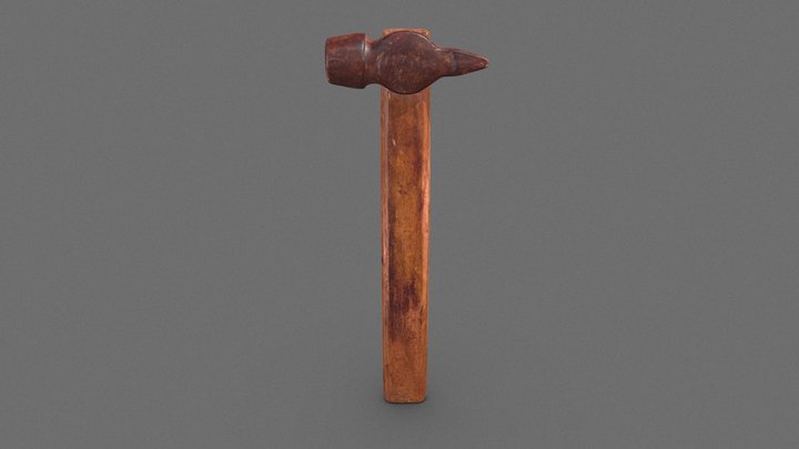Rusty Hammer (High-Poly) (№.1) 3D Model